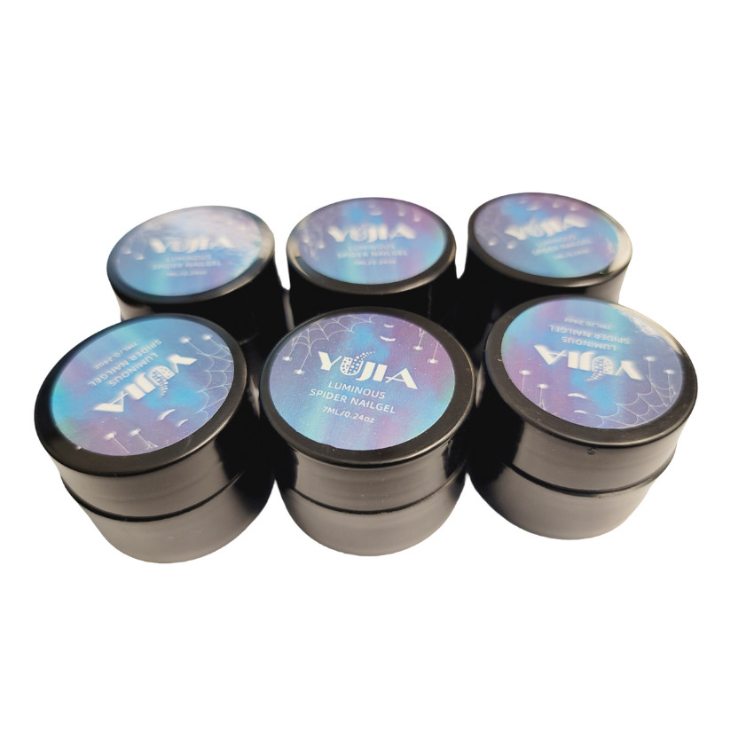 3Pcs Nail Art Liner Brush + 6 YUJIA luminous Spider Nail Gel