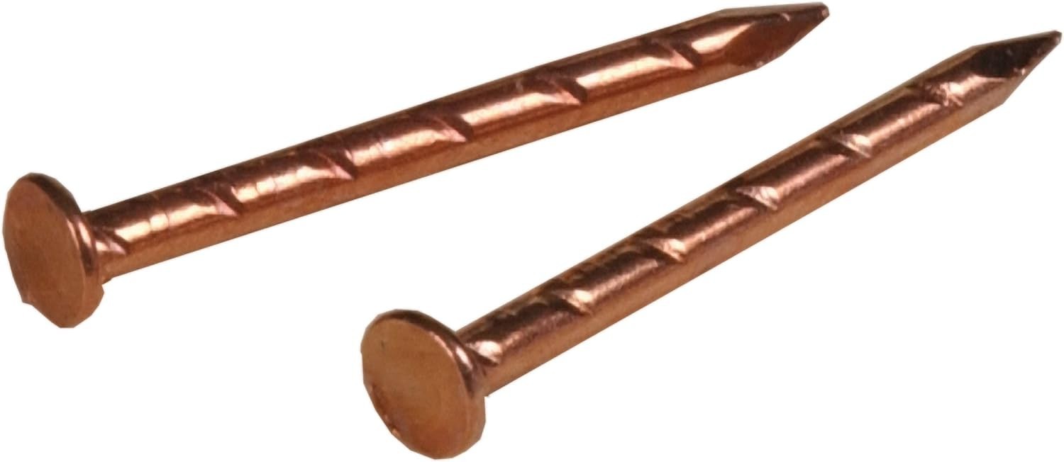 Weatherstrip Nails 3/4″ Oval Head – 1.5 oz Copper-Plated for Hidden Finish