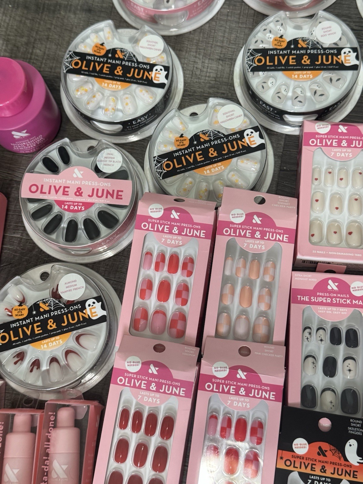 Olive & June Large 49 Piece Lot Press On Nails and Nail Care New $350+ Value