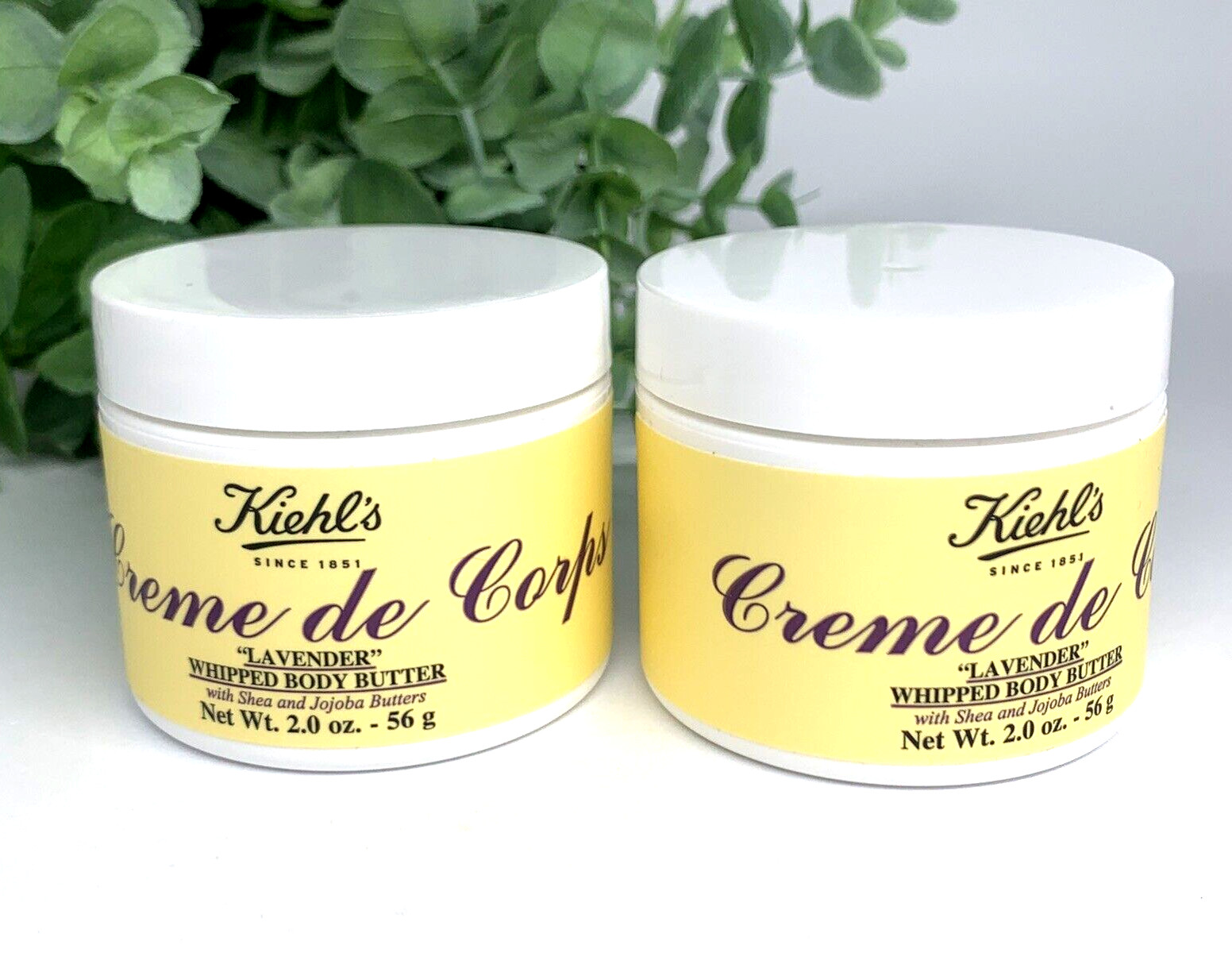 2 x Kiehl’s Creme de Corps Lavender Whipped Body Butter 56g New Without Box