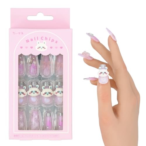 Shobido Chiikawa Nail Tips 24 Sheets Chiikawa Adhesive Stickers Wood Stick and