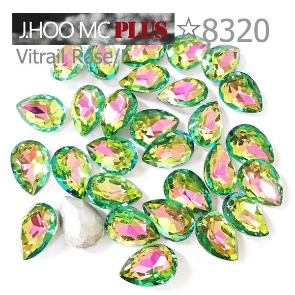 J.HOO Crystal 8320 Pear Flat Back Fancy Rhinestones 14×10mm Nail Art (6pcs)