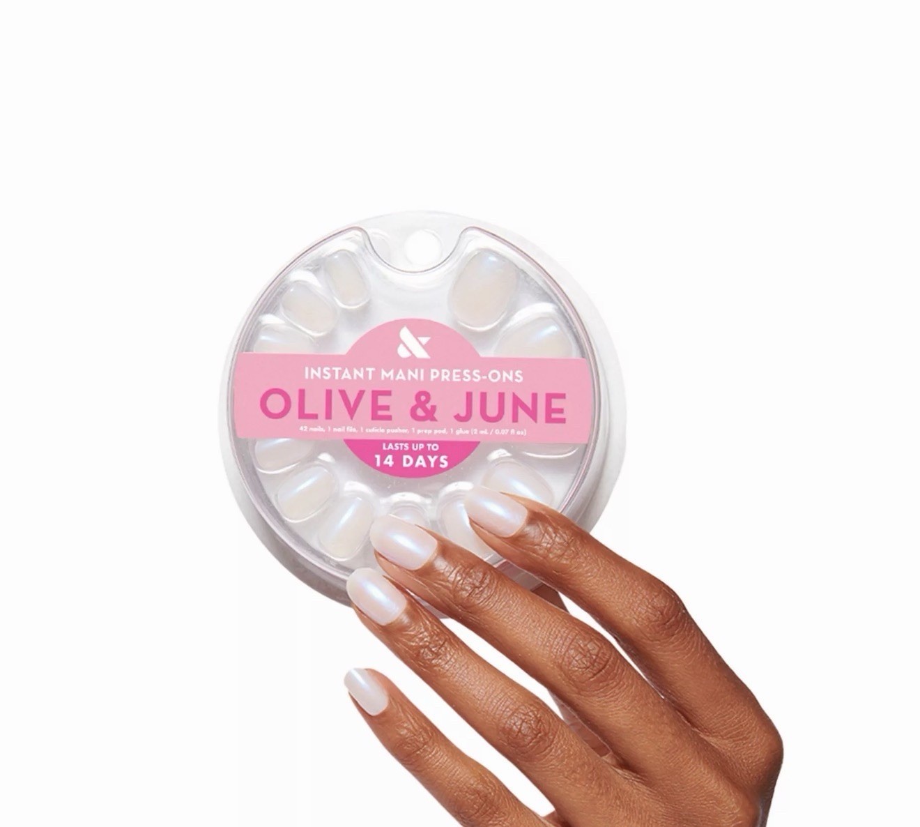 Olive & June Instant Mani Press-On Nails Pink Goldfish