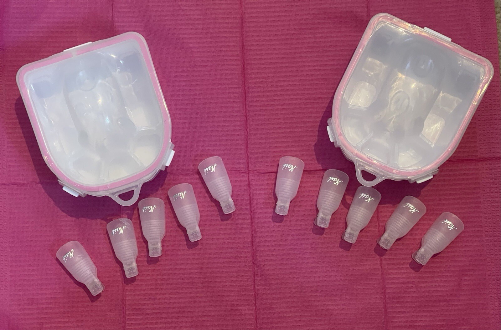 Nail Soaking Bowl 2PCS Soak Off Gel Polish Dip Powder Remover Manicure Bowl Set