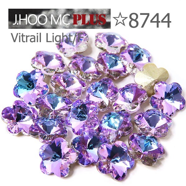J.HOO Crystal 8744 Rivoli Flower V-Cut Fancy Rhinestones 6mm Nail Art (10pcs)