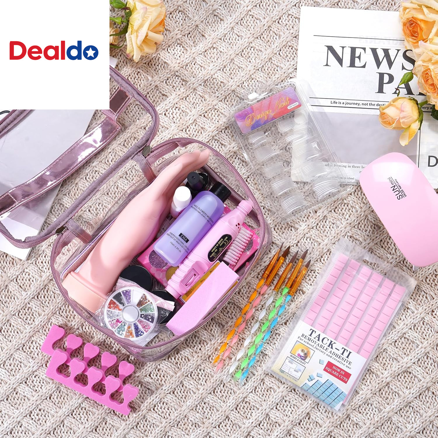 Nail Kit for Beginners with Everything: Practice Hand Acrylic Nail Set Professio