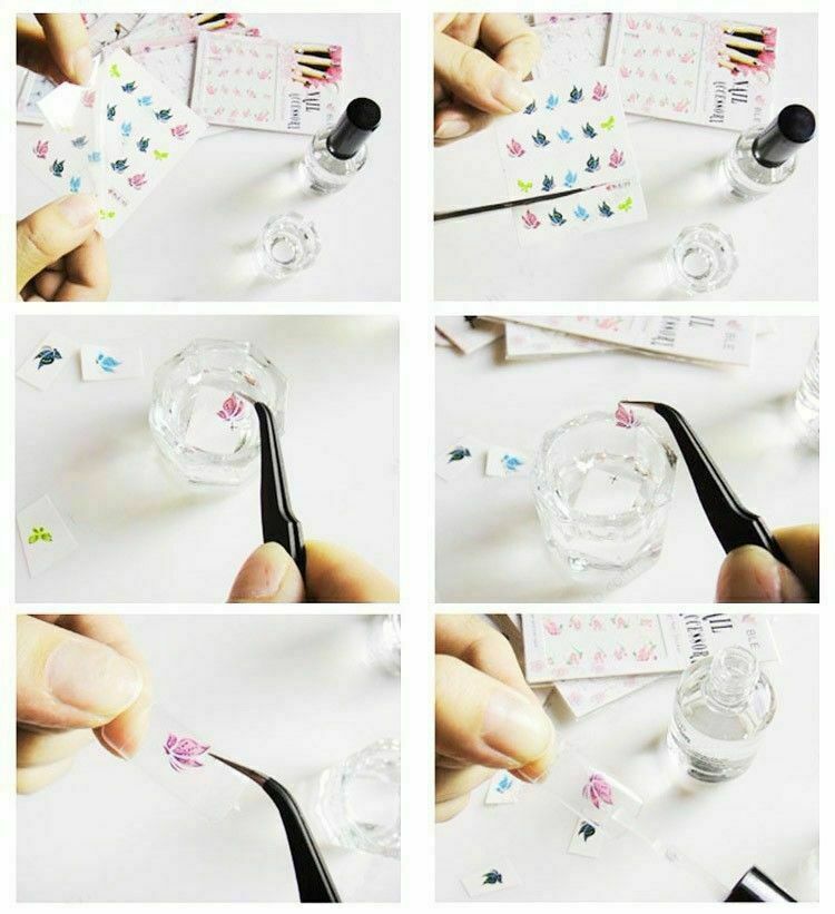 NAIL STICKERS MANICURE 💅 Flower Butterfly Cat Aristocats Rose Diamond Smiles