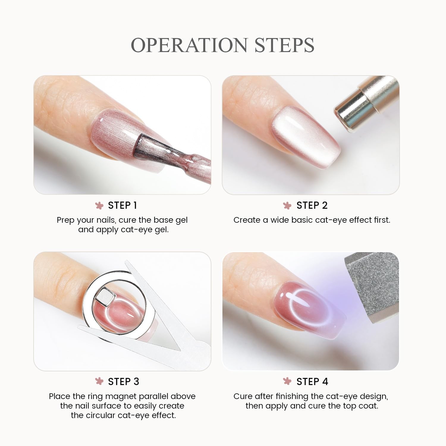 Ring Cat Eye Magnet Set for Nails with Hollow Circle,Ball Magnet & 3-in-1 Mag…