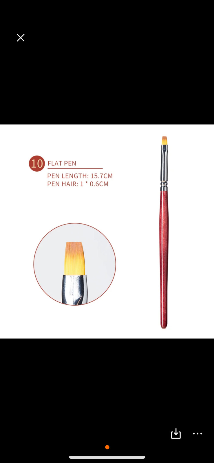 Striping Nail Art Brushes NeVi USA for Long Lines, Fine Designs. 3 pcs, 5pcs