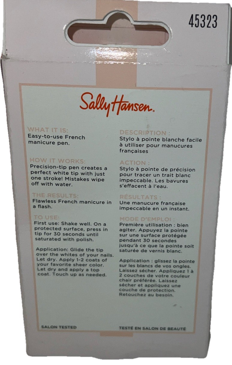 1- Sally Hansen White Traditional Tip Pen FRENCH MANICURE #45323 New See Photos