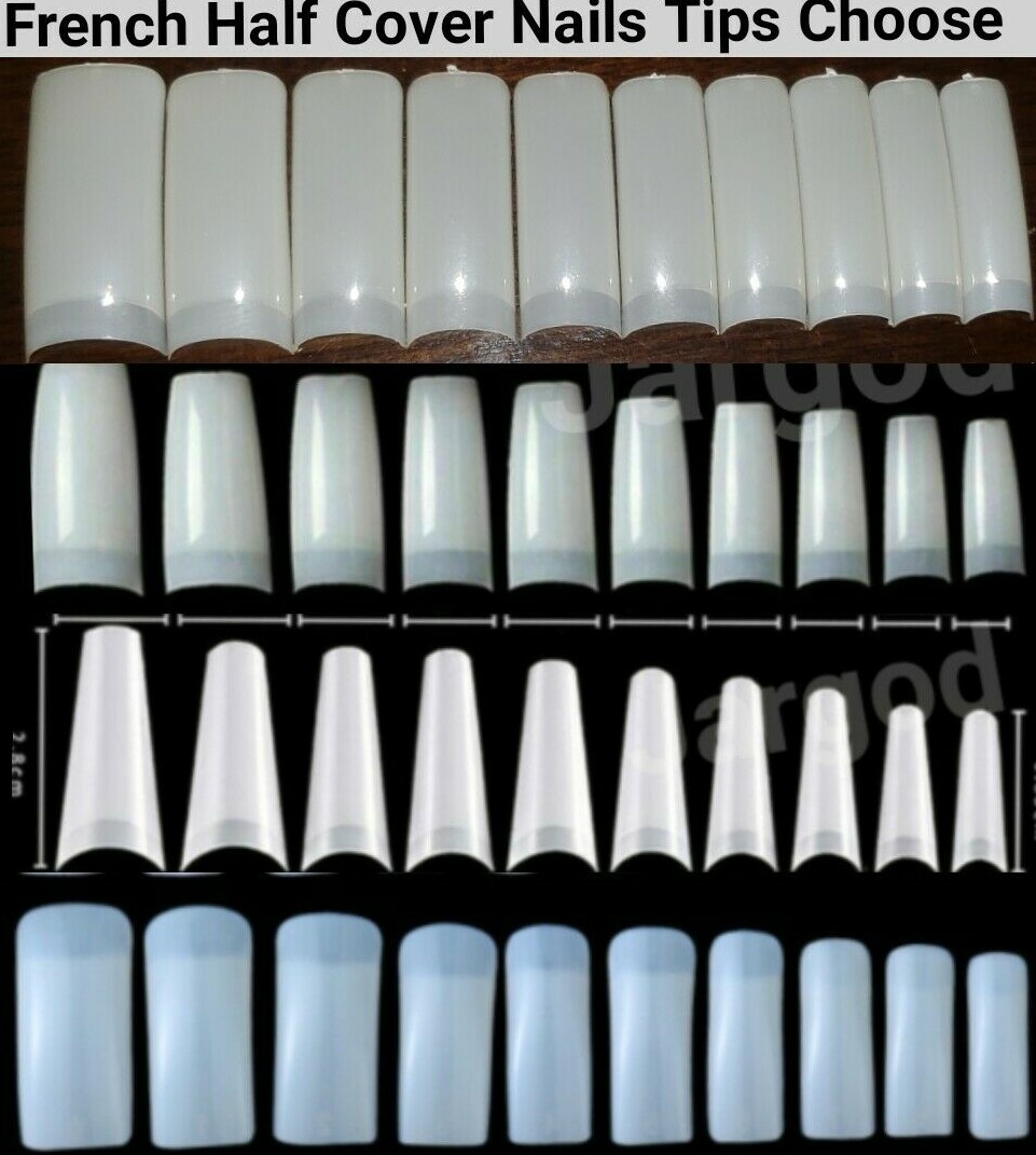 100pc XXL C Curve/Stiletto/French Square/Flat French Coffin Fake False Nail Tips