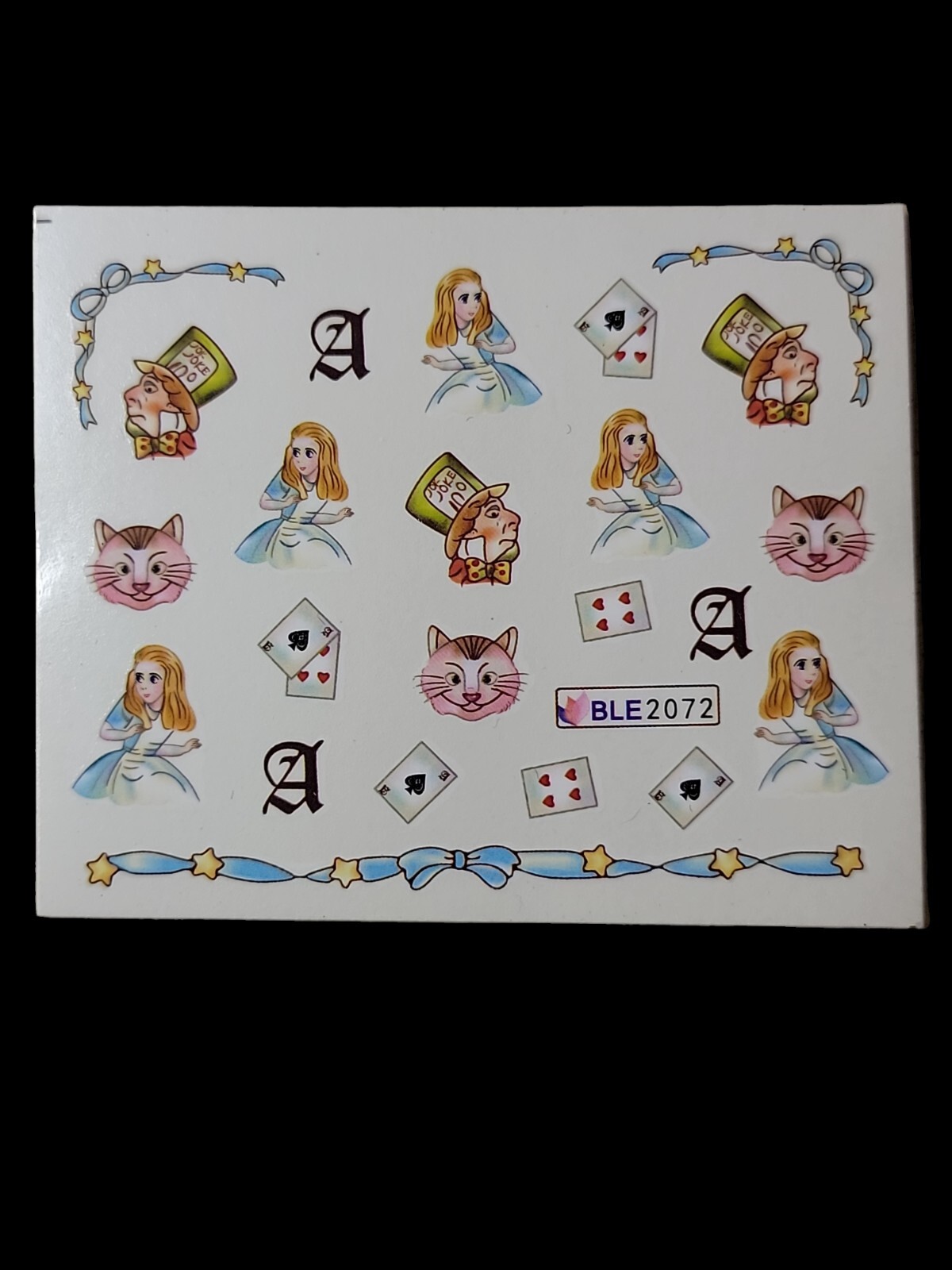 Nail Art Water Transfer Decal Stickers FROZEN ALICE IN WONDERLAND BLE2072