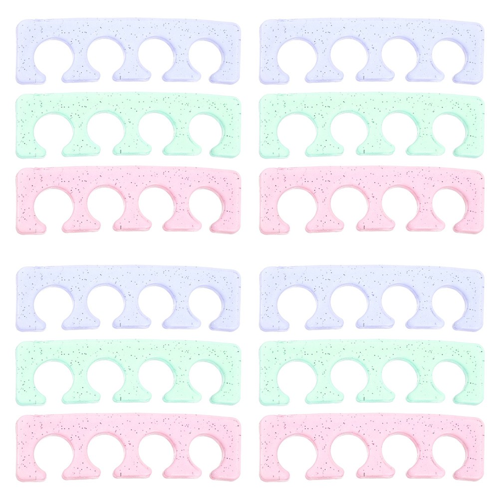 12 Pcs Forefoot Silicone Toe Separator Bunion Spacer Nail Art Separators