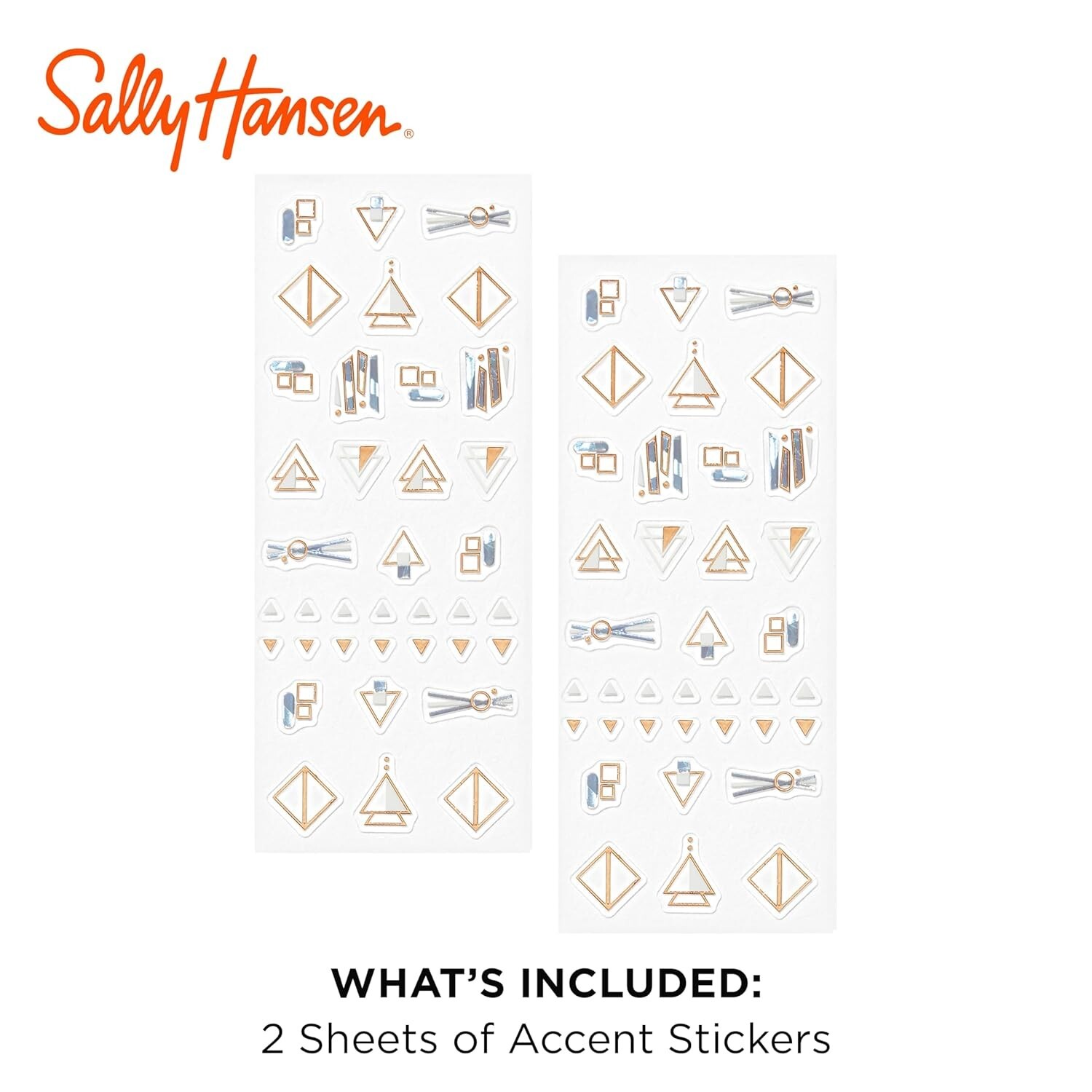 2 NEW Sally Hansen Salon Effects nail accents stickers SWEET LIFE GLAM GEOMETRIC