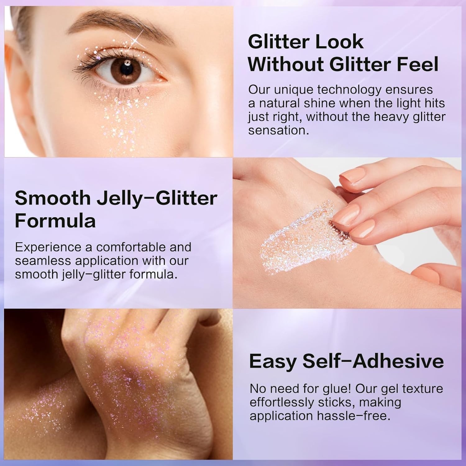 Golden Ocean Holographic Glitter Gel for Festivals – Safe & Long-lasting Shine