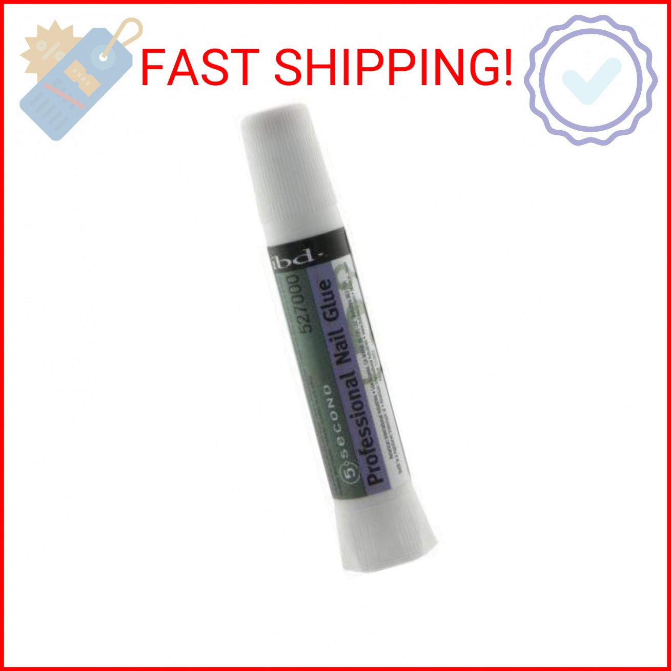 Ibd 5 Second Professional Nail Glue, 0.07 oz (Pack of 2)