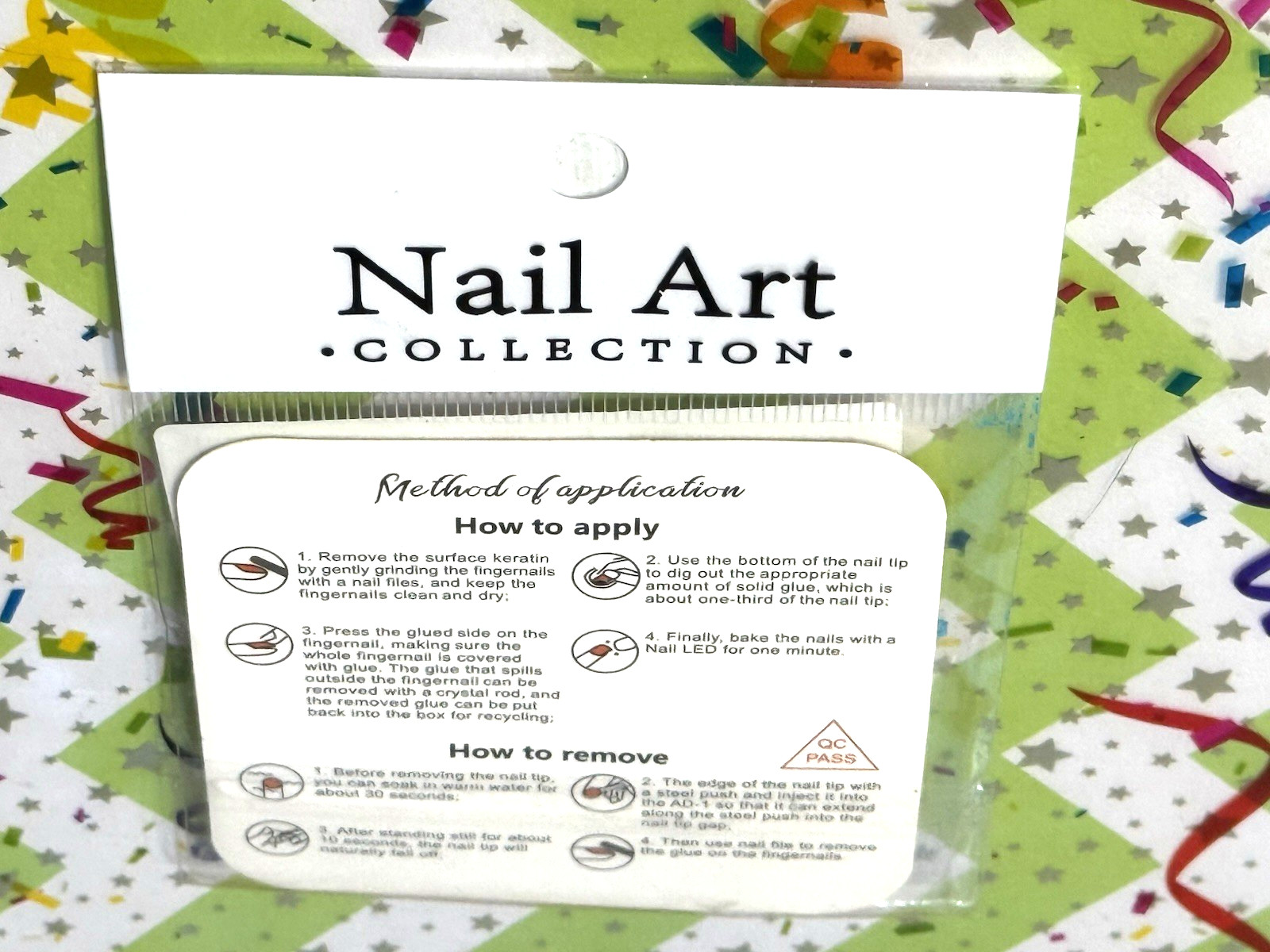 Nail Art Wearing Armor SQUOVAL MEDIUM Extra Short Multicolored Press On Manicure