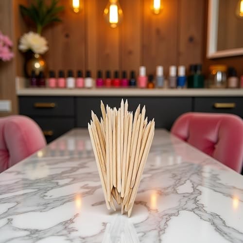 20Pcs Cuticle Pusher Nail Art Cuticle Orange Wood Sticks for Cuticle Removal