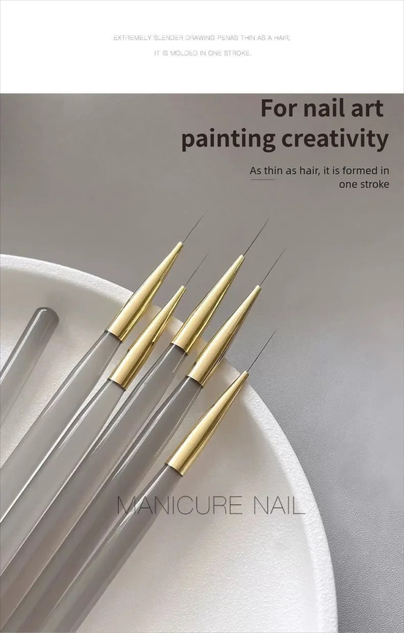 Professional Nail Art Liner Brushes Set Fine Line Nail Brush
