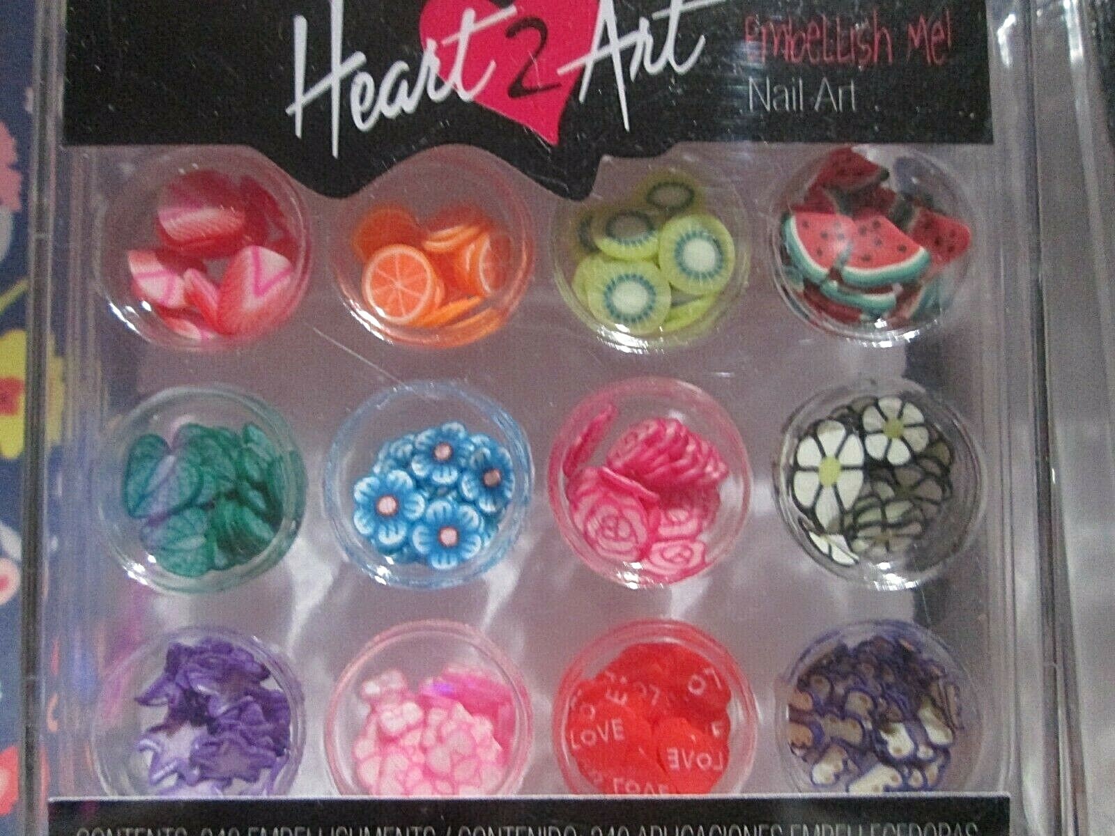 2 Boxes – Fing’rs Heart 2 Art Nail 3D Art Decoration Cute Glitter Embellishments