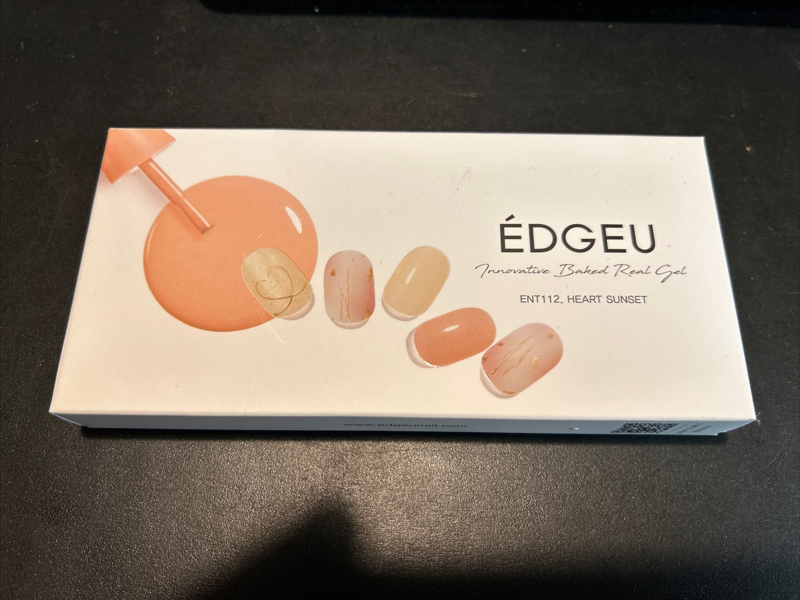 EDGEU Innovative Baked Real Gel Heart Sunset ENT112 New in Box Free Ship