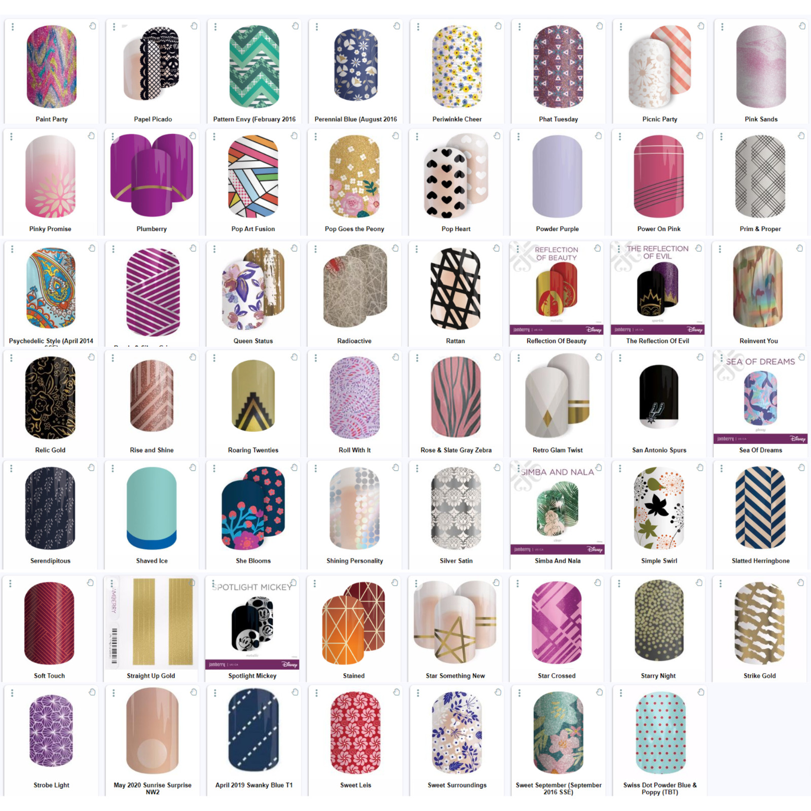 Jamberry Nail Wraps Half Sheets **P to S** FREE SHIPPING Buy 3 Get 1 FREE