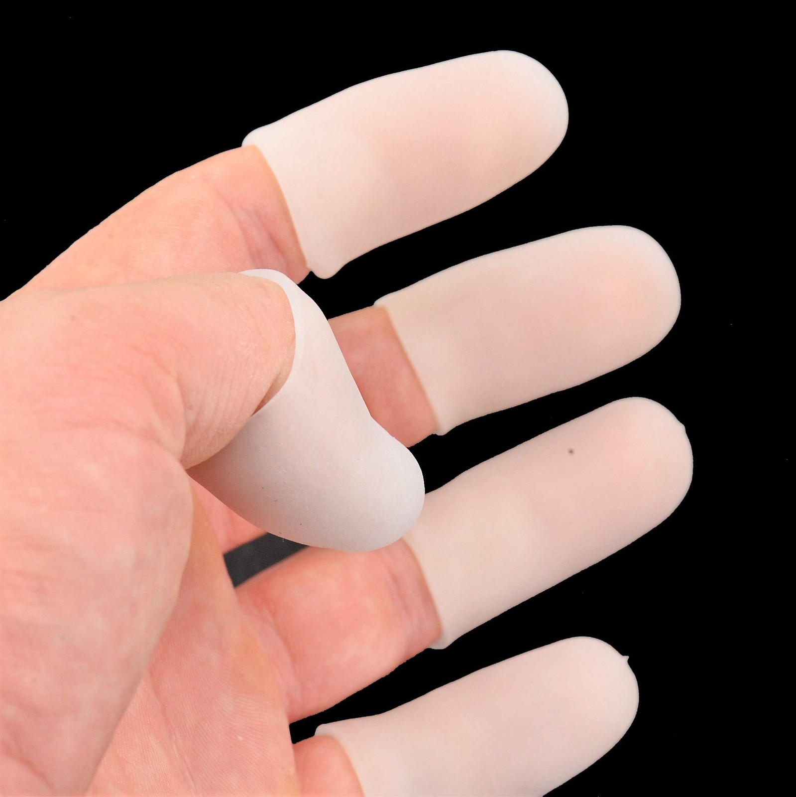Finger Protector [GEL-Grip Series] – Clear/White – [20 PACK] 16 Long – 4 Shor…