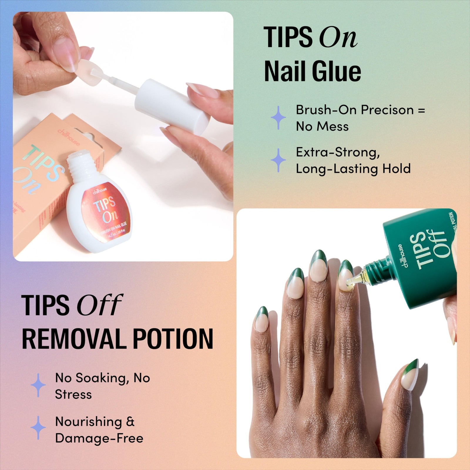 Chillhouse – Chill Tips, Press on Nails Kit – Discoteca (Oval) – 30 Nail Shap…