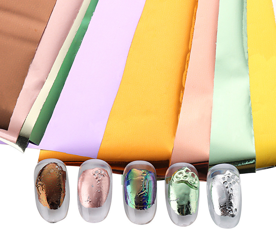 10Pcs Metal Transfer Nail Art Foil 2023 NS47