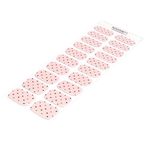Polka Dot Semi Cured Gel Nail Strips – 20Pcs Pink UV Gel Nail Wraps Style-1