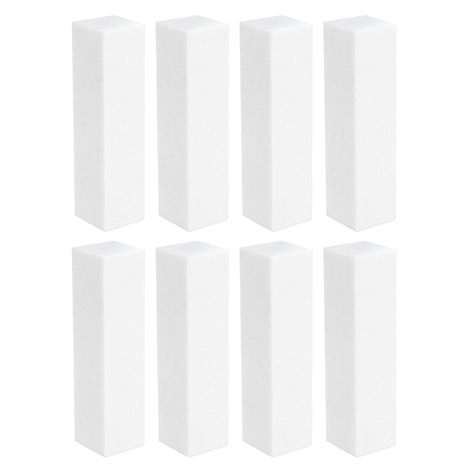 8pcs Nail Buffer Block 120 Grit Nail File for Nail Buffing, White