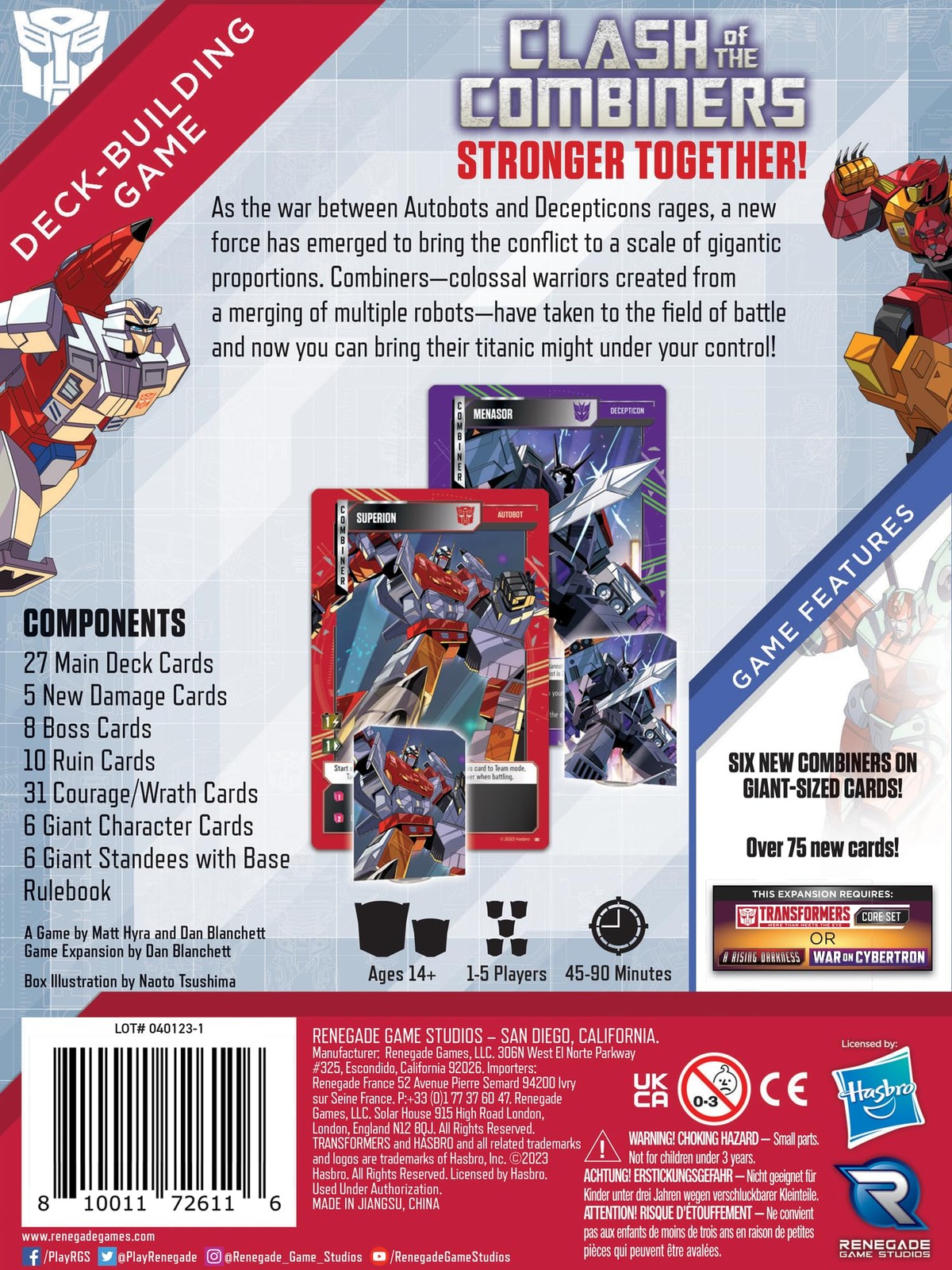 Renegade Game Studios Transformers Deck Building Clash of Medium, Multi