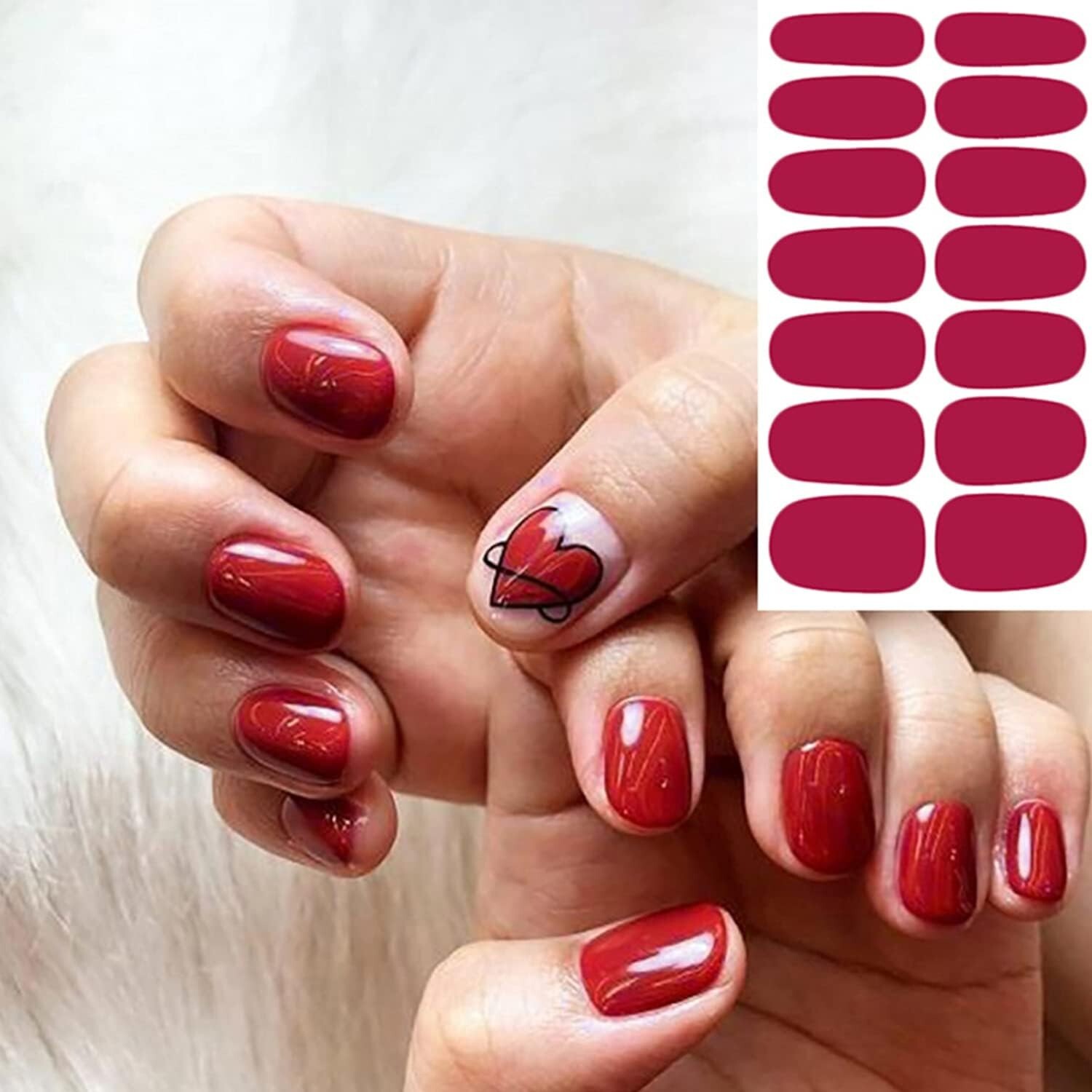 Thicker Real Nail Polish Strips – Fashionable Art for All Nail Types – 20 Sheets