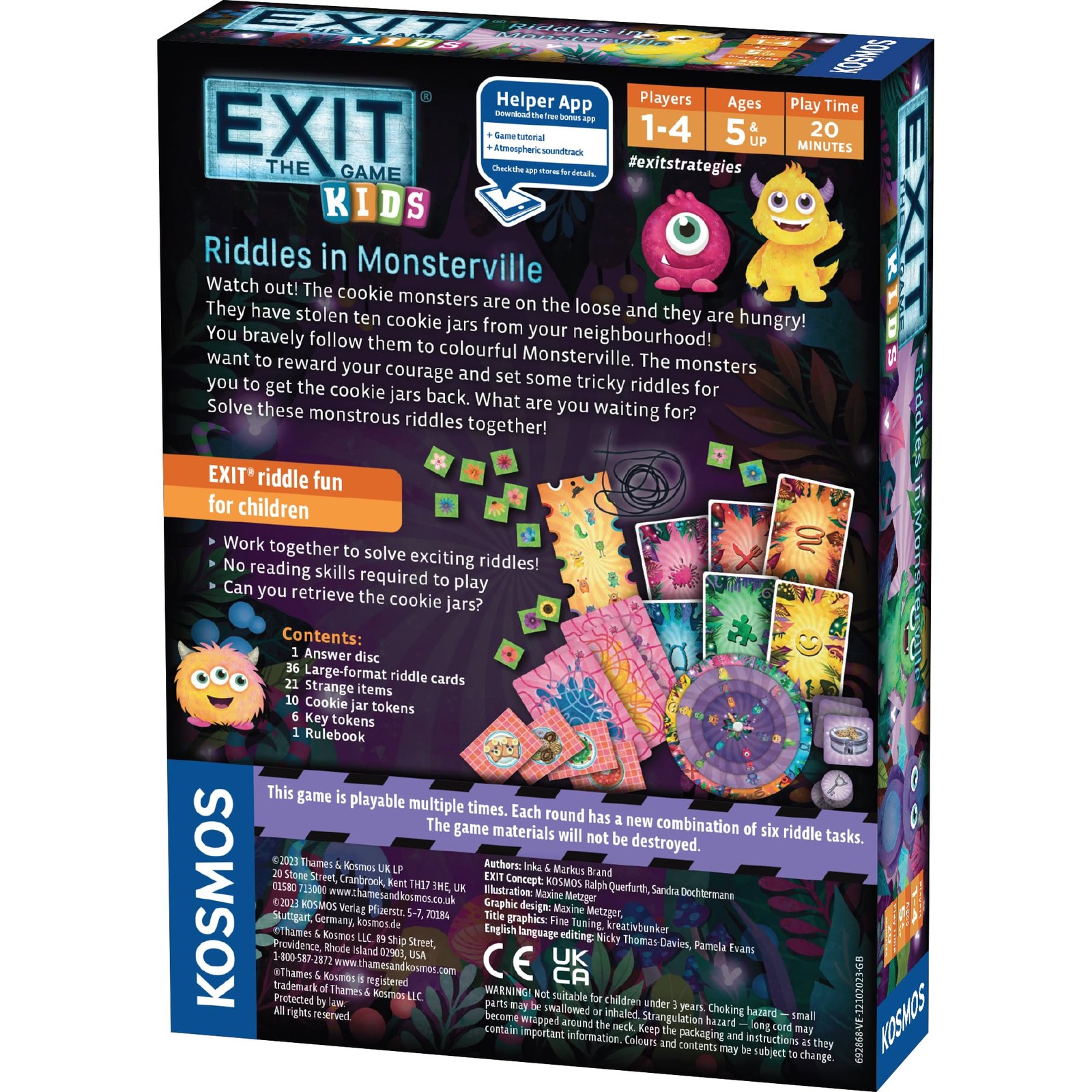 EXIT: The Game – Kids – Riddles in Monsterville | Small, Multicolor