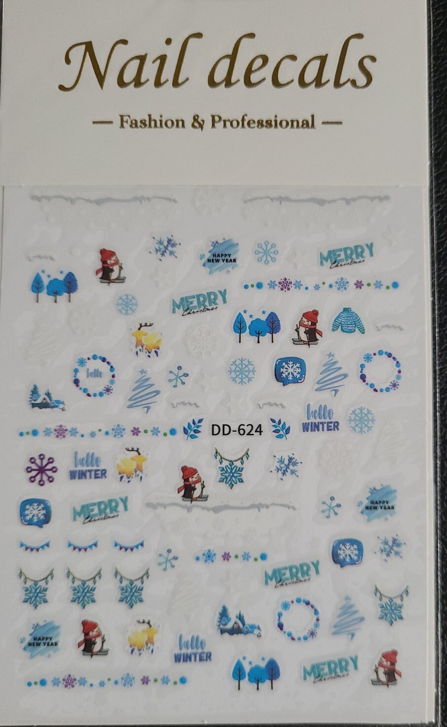 Christmas Holiday Winter Penquins Nail Stickers