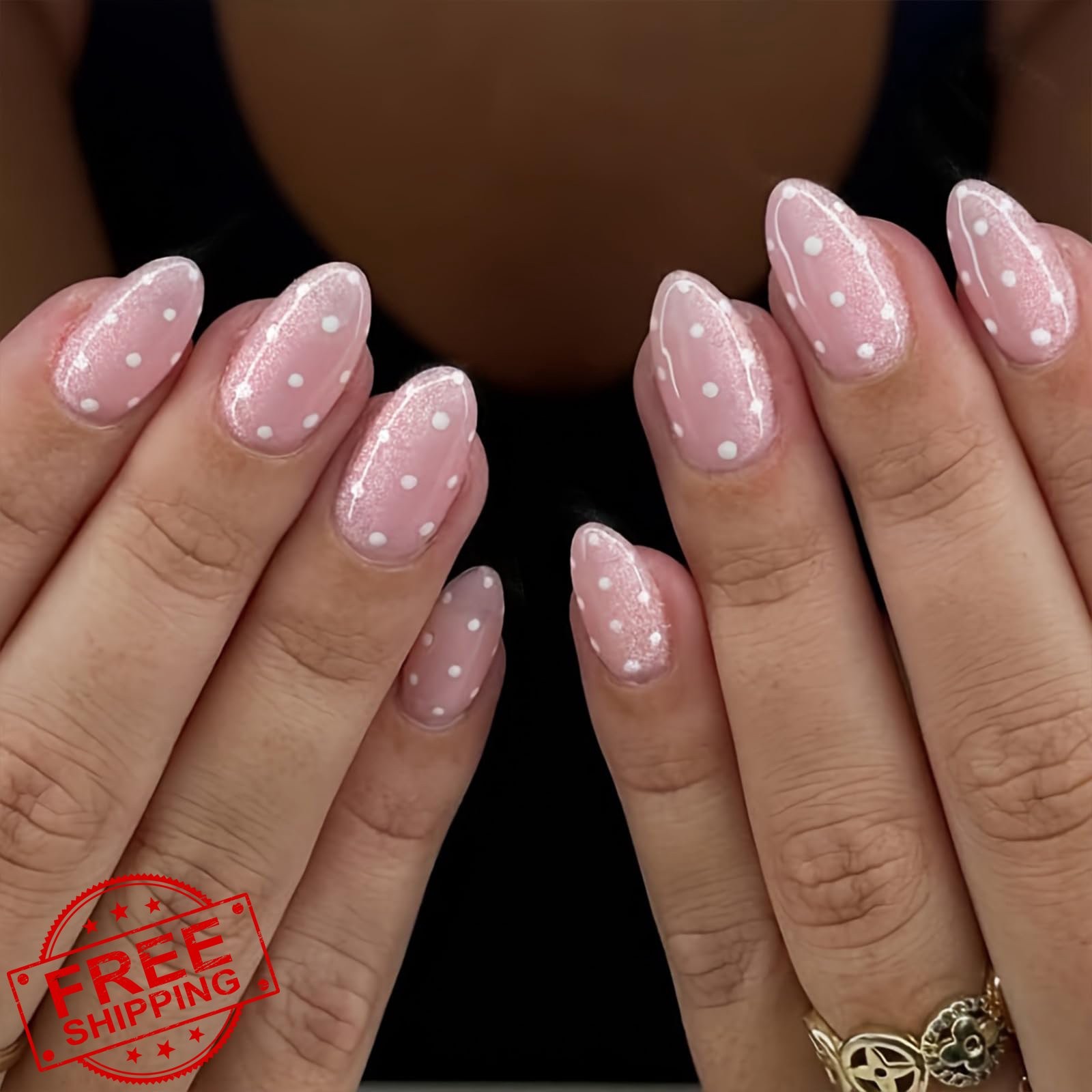 LFAAYYF Short Almond Press On Nails 10Style