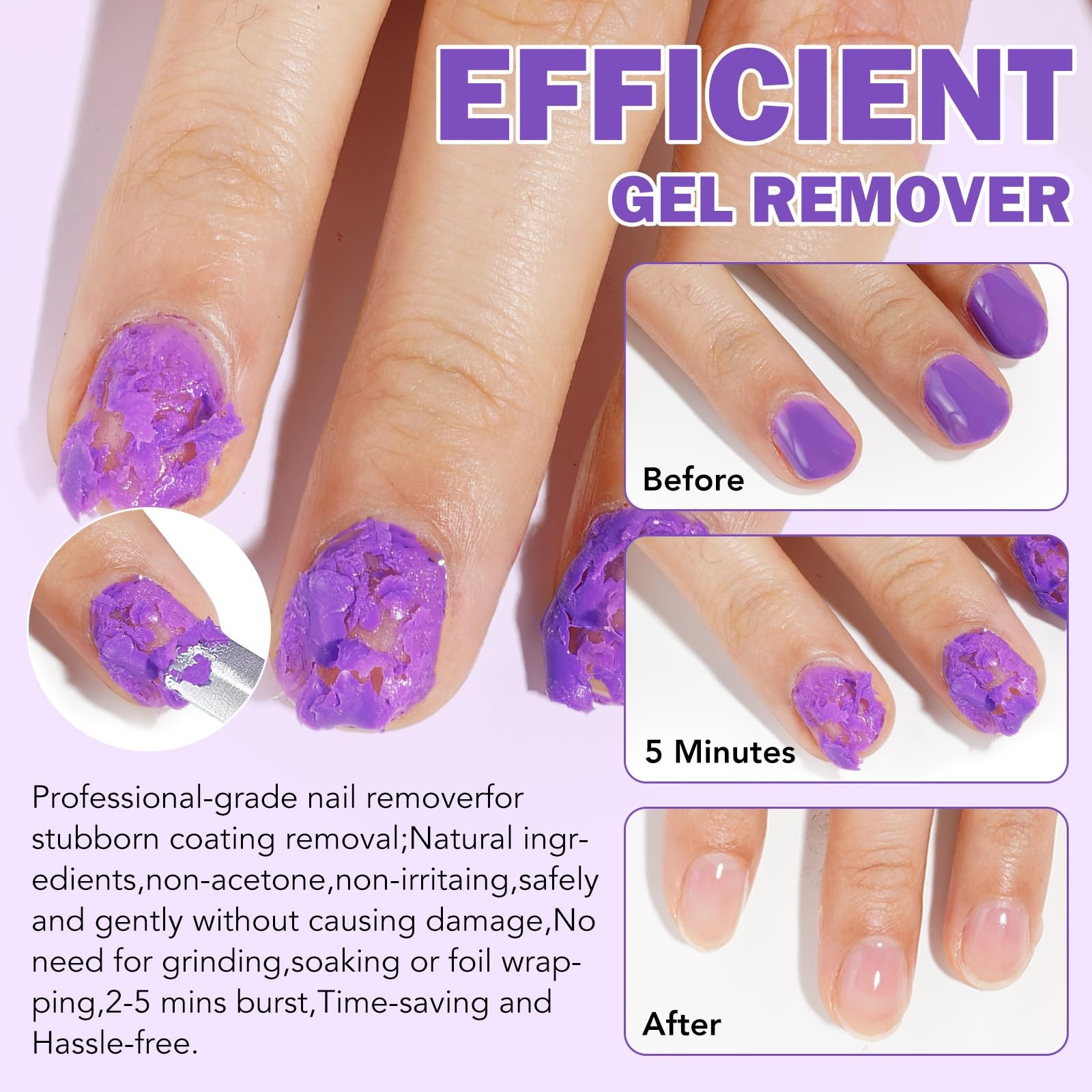 Gel Nail Polish Remover Kit, for 0.5 Fl Oz (Pack of 1)