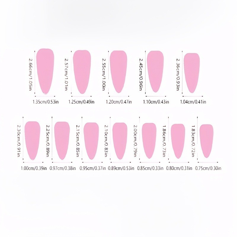 48pcs Press on Nails Vibrant Texture Petal Press On Nails, Ultra Long Wearable