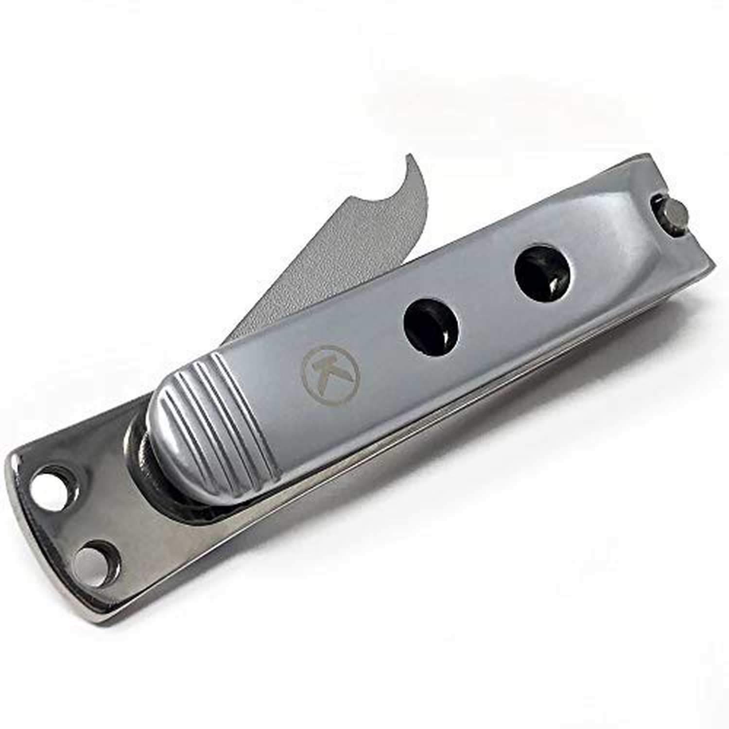 Kohm Curved Blade Edge Nail Clipper with Nail File (Swing Out), SS Wide Jaw T…