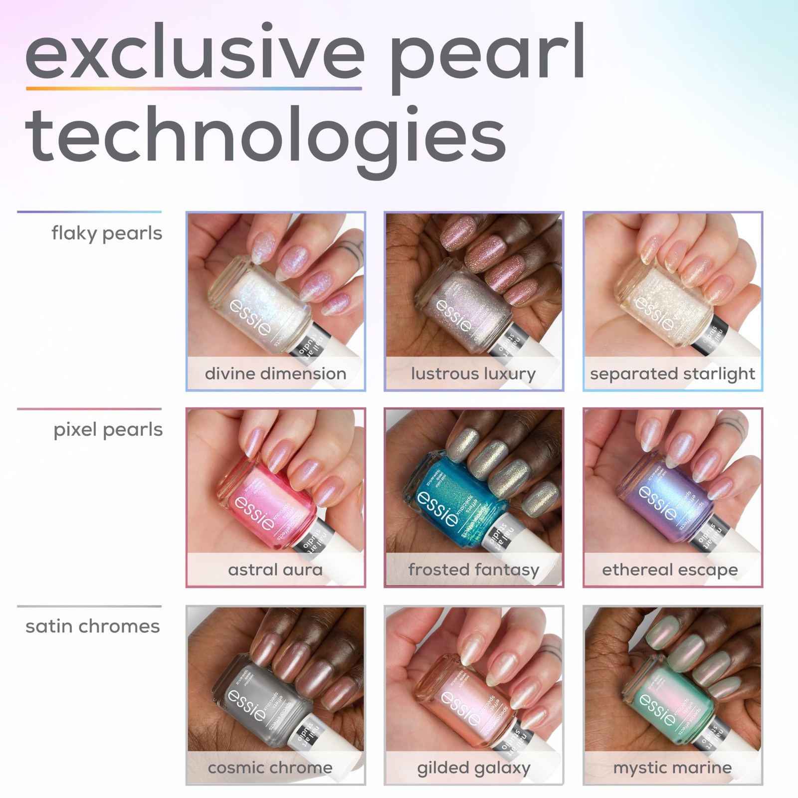 essie Nail Art Studio Special Effects Chrome Polish, Vegan, Peach Nail Polish…