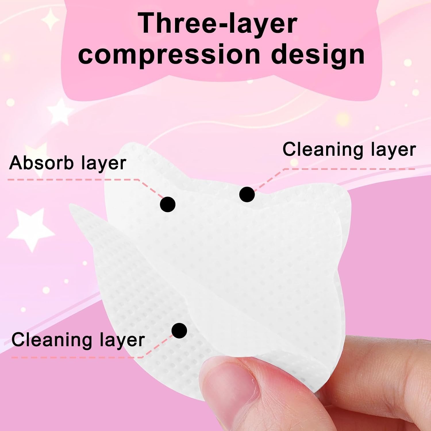 Nail Wipes 400PC Cat Shape Lint Free Super Absorbent Gel Polish Remover Pads …