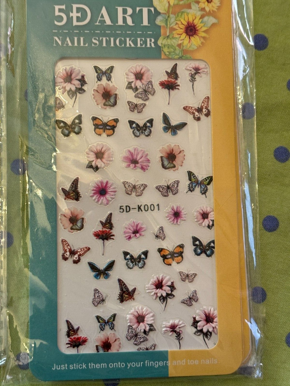 Finger Nail Stickers 7 Different Themes All New Butterflies Poker Roses Flowers
