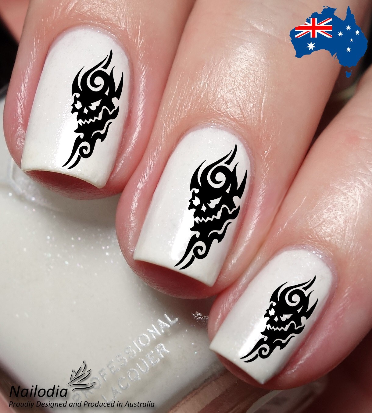 Tribal Skull Nail Art Decal Sticker Water Transfer Slider