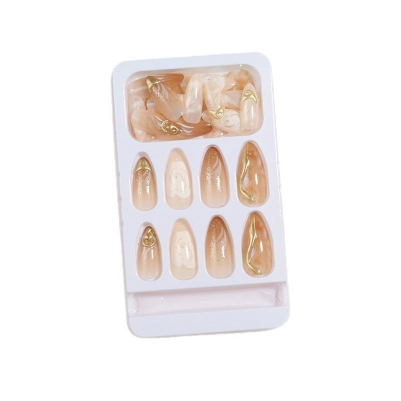 24 Pieces Short Square Press on Nail Glossy Artificial Nail For Any Occasion