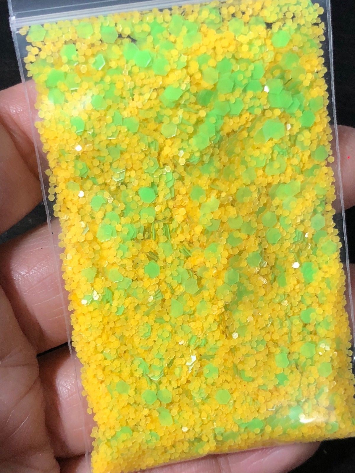 Colorful Raw limited different size glitter mix nail art Acrylic Nail US seller
