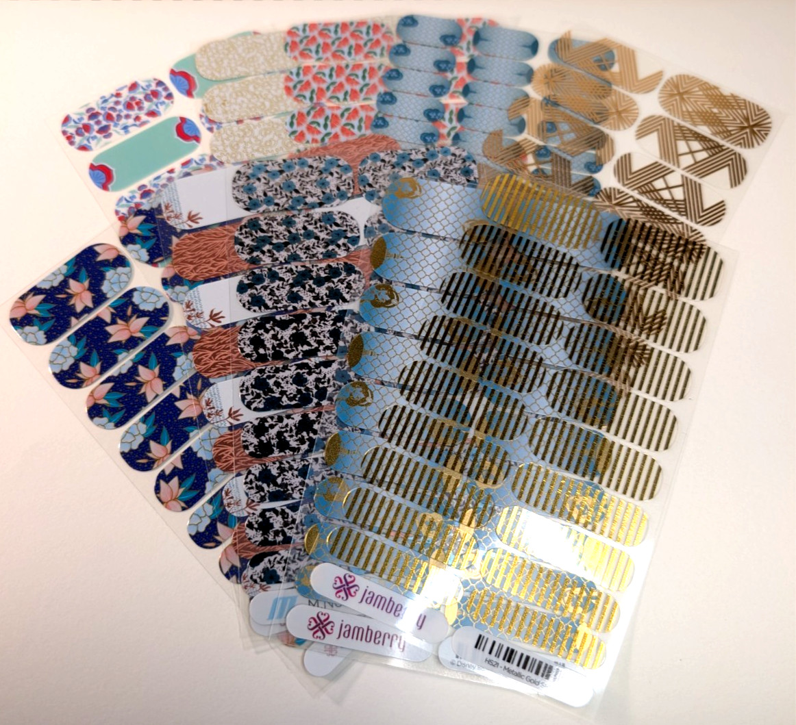 Jamberry Nail Wraps Full Sheets – Disney Aladdin Princess Jasmine – Lot of 10