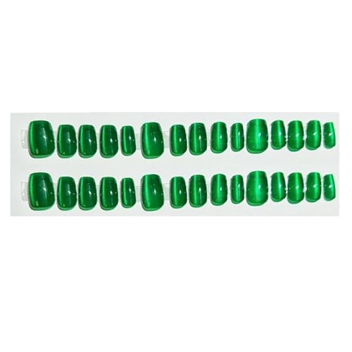 24Pcs Short Press On Nails Square Fake Nails Full Cover False Nails With nail08