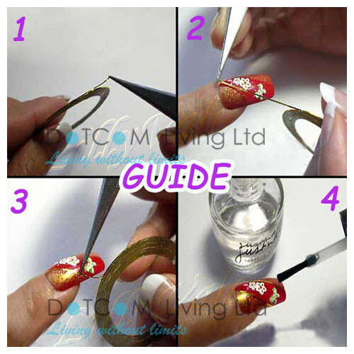 12 COLOR NAIL STICKER ROLLS STRIPING TAPE LINE NAIL ART UV GEL TIP NAIL DIY KIT
