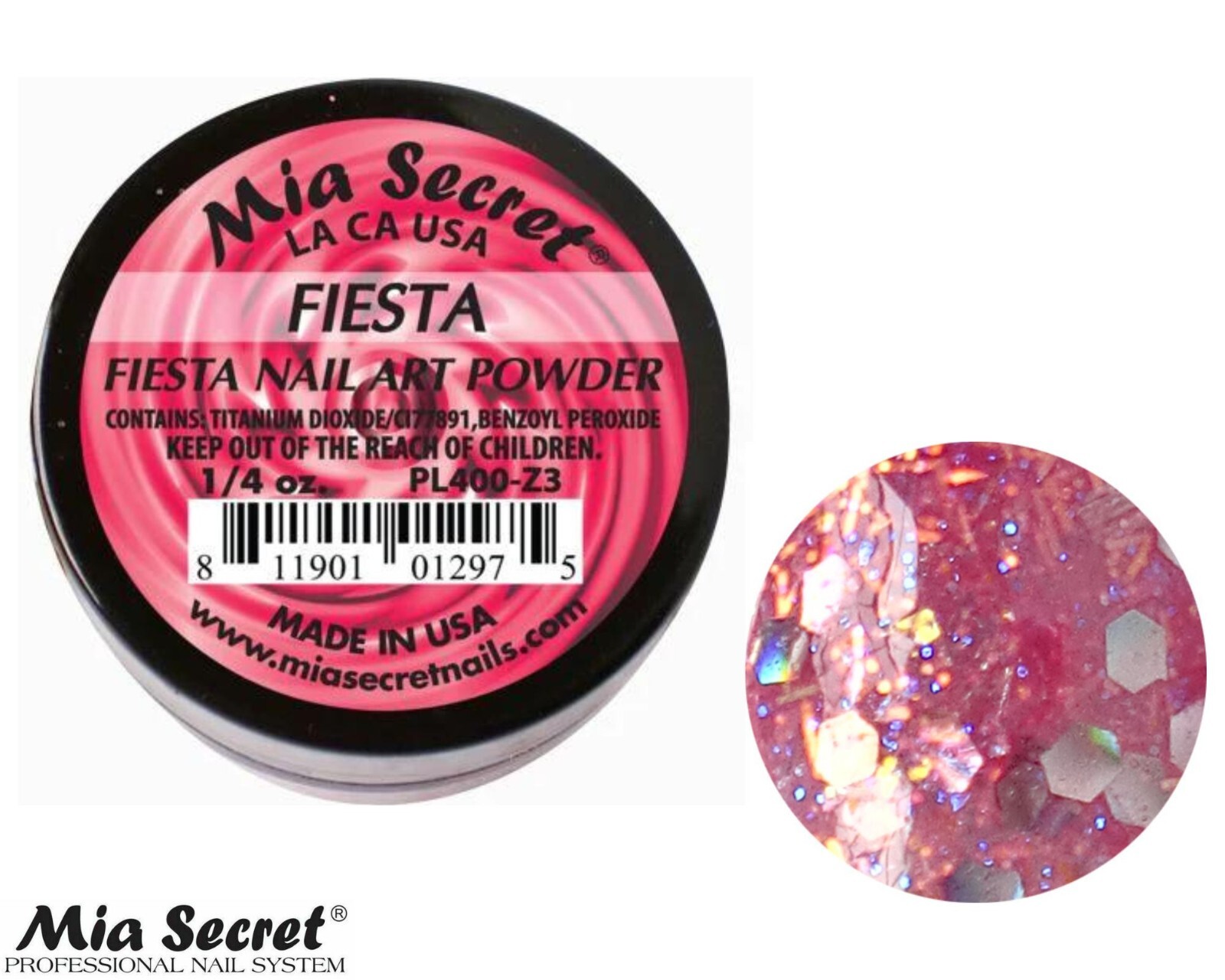 Mia Secret Nail Art Powder Fiesta Collection (FIESTA) 1/4oz