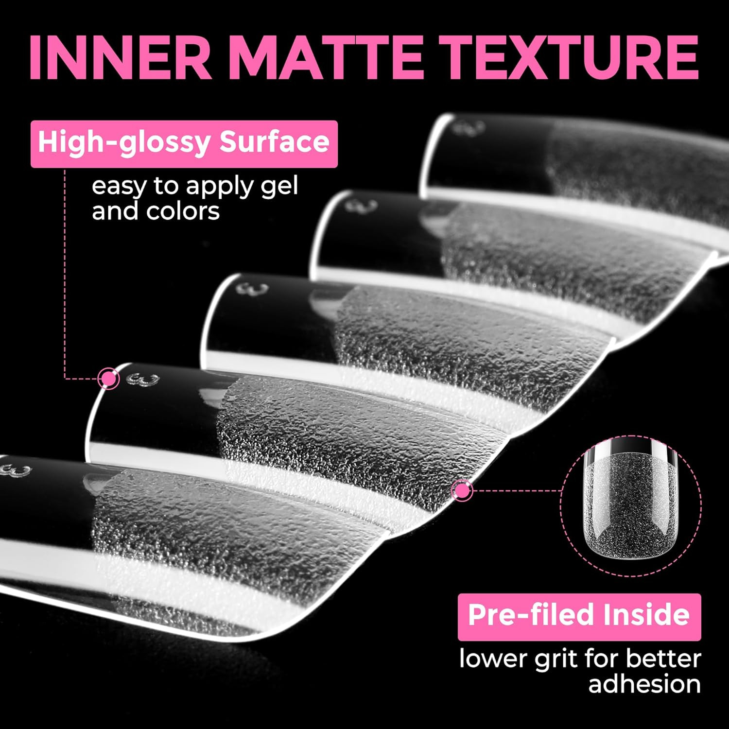 UNA GELLA Short Square Fake Nails 216Pcs Short Square Press on Nails Pre-Shape G